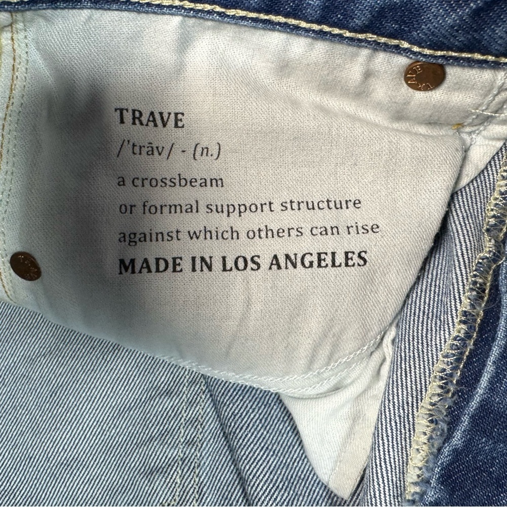TRAVE Vivienne Cropped Straight-Leg Jeans In Borrowed Time Size 28 - Picture 11 of 12
